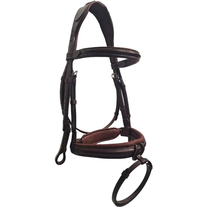 Zadelremsystemen voor paarden zonder teugels Silver Crown Style Confort