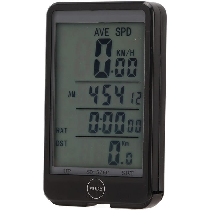 Bergfietscomputer Draadloos Touchscreen Lichtregeling Waterbestendig met Verlichting voor Mountainbikes en Fietsen black