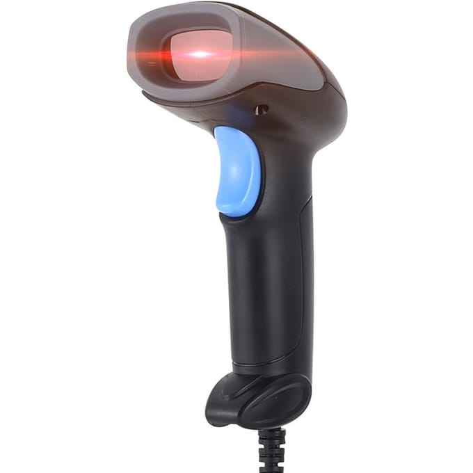 1D Laser Barcodescanner Bedrade Barcodelezer Met Buzzer en LED-indicatie HandmatigAutomatisch zwart