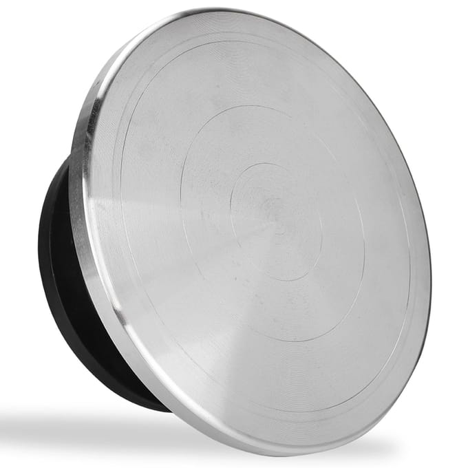Tour de potier grand plateau tournant robuste avec roulements à billes pour sculpter, décorer, modeler 25 cm black