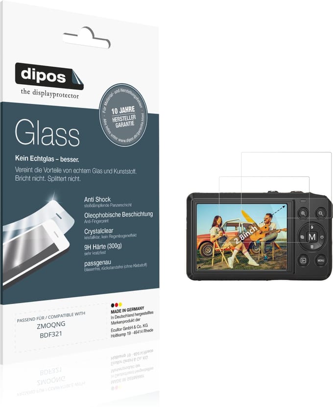 dipos – 2x Pantserfolie geschikt voor ZMOQNG BDF321 | 9H Screenprotector