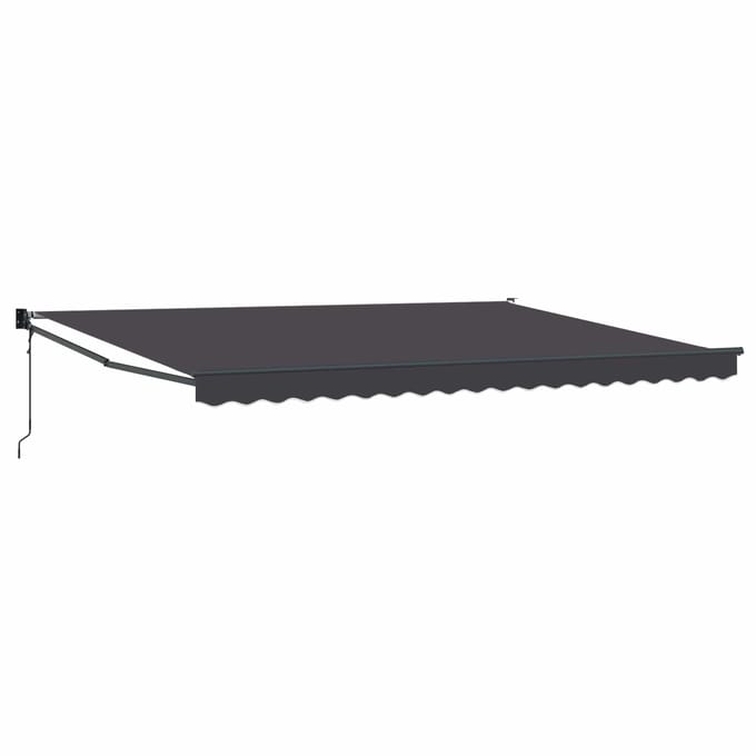 vidaXL - Uitschuifbare - luifel - Antraciet - 4 - x - 2 - m - Polyester - en - Metaal