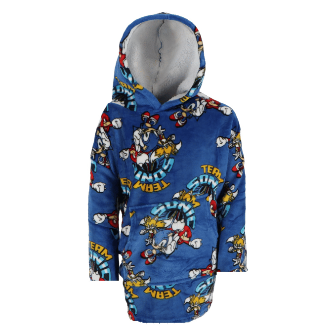 Sonic Hoodie Fleece deken, 7 - 14 jaar