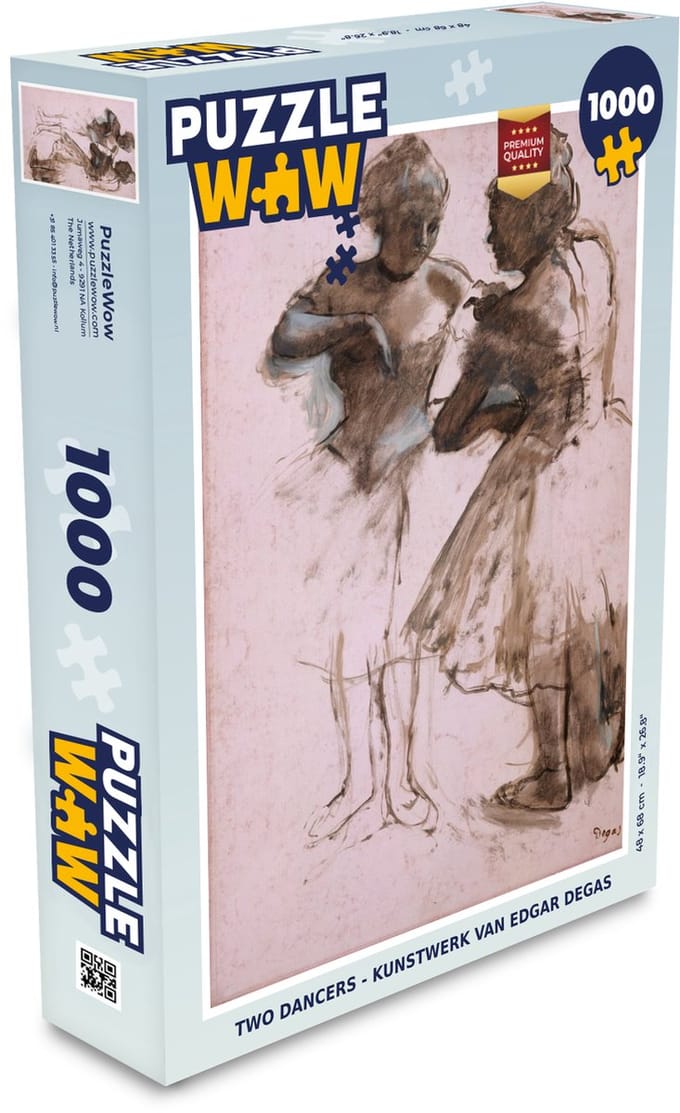 Puzzel Two dancers - Kunstwerk van Edgar Degas - Legpuzzel - Puzzel 1000 stukjes volwassenen