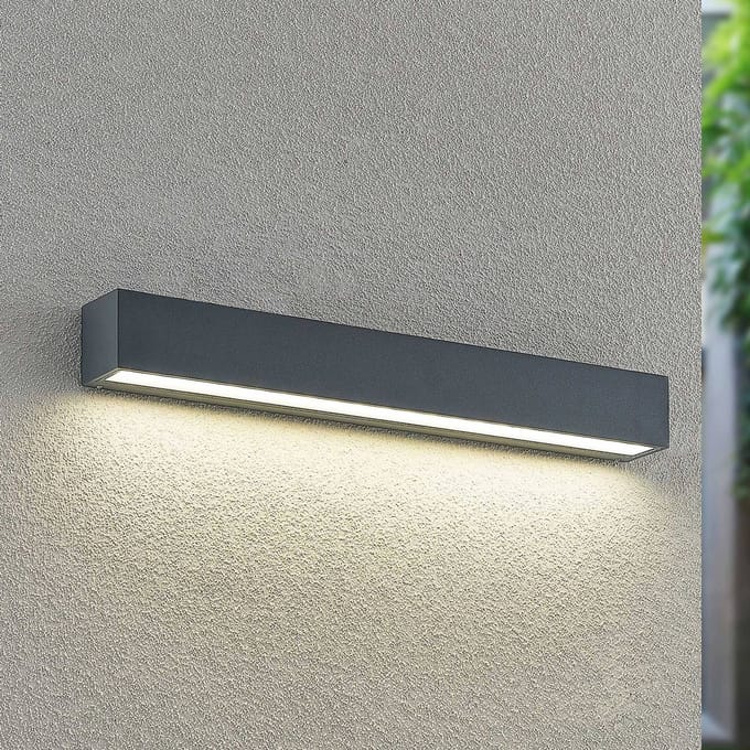Arcchio LED wandlamp Lengo, 50 cm, 1-lamp, antraciet, CCT