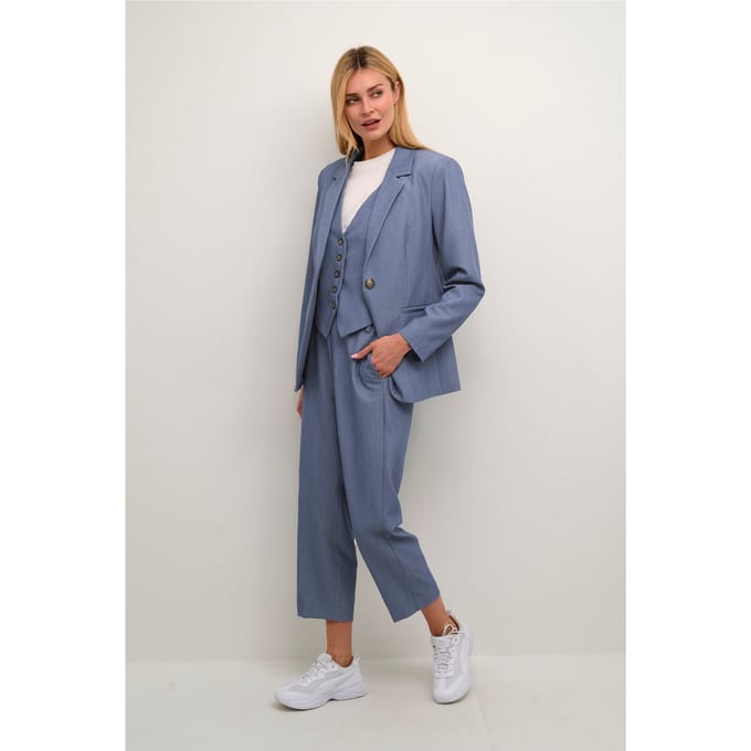 Vest Tight fit indigo blue