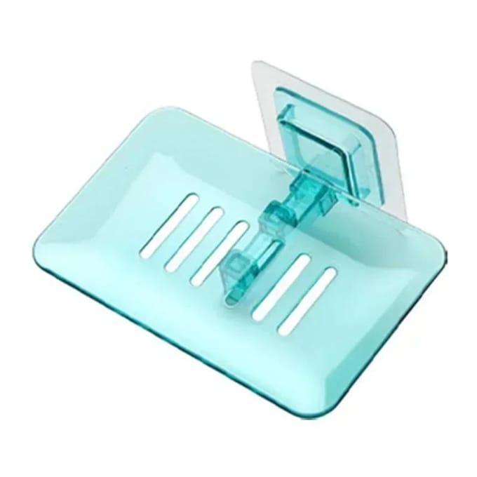 Boîte à savon transparente sans trace, à suspendre au mur, en cristal, à ventouse vert