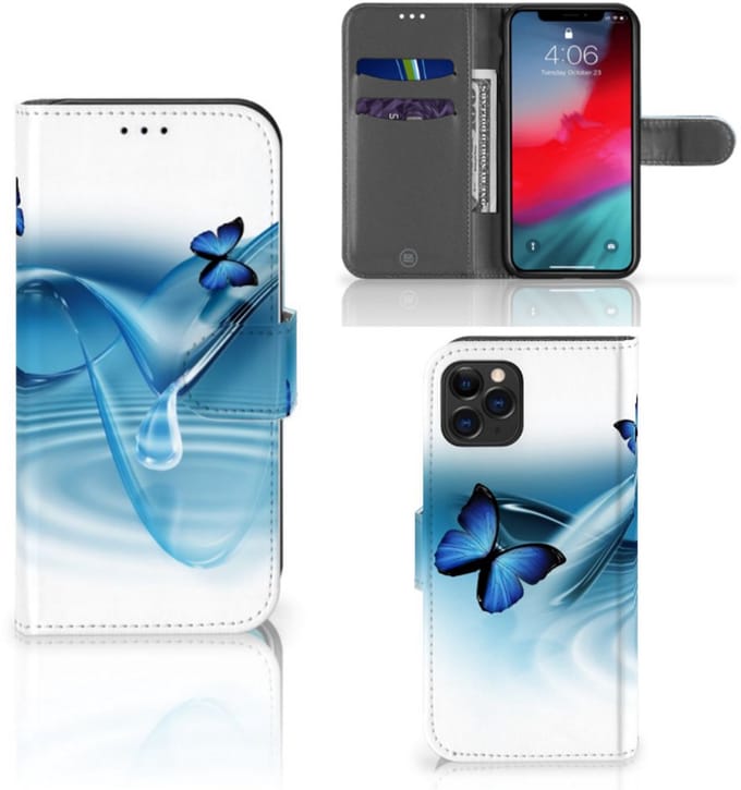 Apple iPhone 11 Pro Telefoonhoesje met Pasjes Vlinders