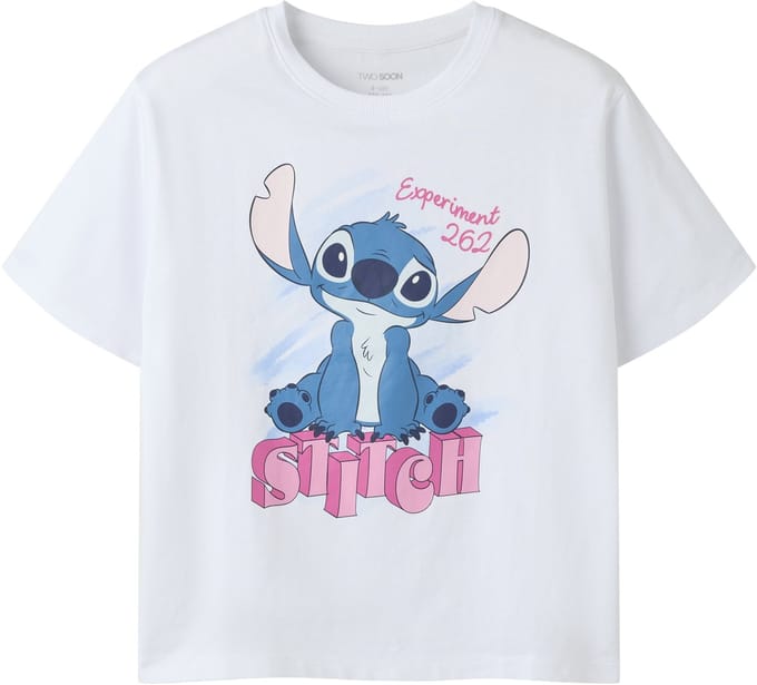 NAME IT - TKFMASRI STITCH SS NREG TOP BOX NOOS WDI - Meisjes - T-shirts