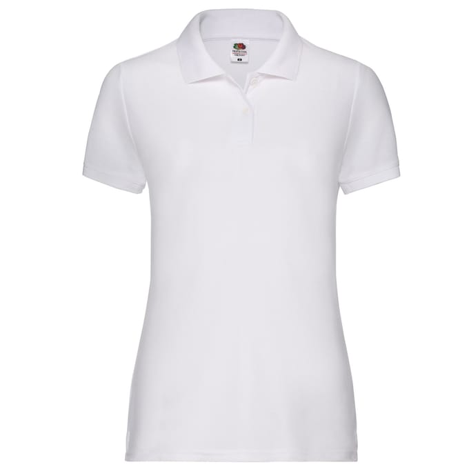 Fruit of the Loom Dames/Dames Lady Fit 65/35 Poloshirt (Wit)
