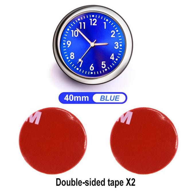 Luxe Auto Dashboard Klok - Premium Mini Quartz Klok voor Auto Interieur, Modern Design Auto Decoratie Accessoires rood