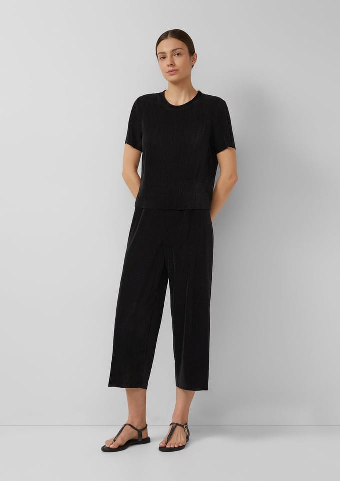 Plissé Culotte Broek Met Elastische Taille Dames s.Oliver