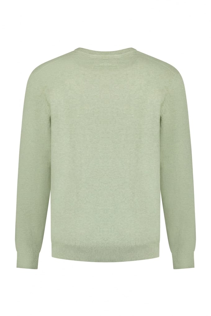 No Excess Pullover Crew Neck Melange Green Größe: XL | Pullover Outlet | Herren | Grün