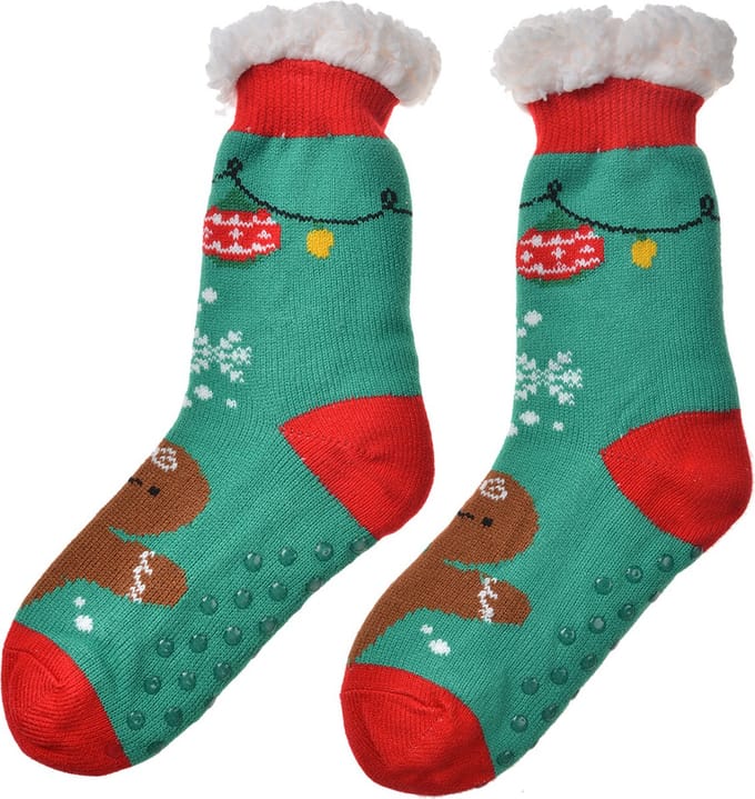 Clayre & Eef Kerstsokken one size Groen Synthetisch Gingerbread man