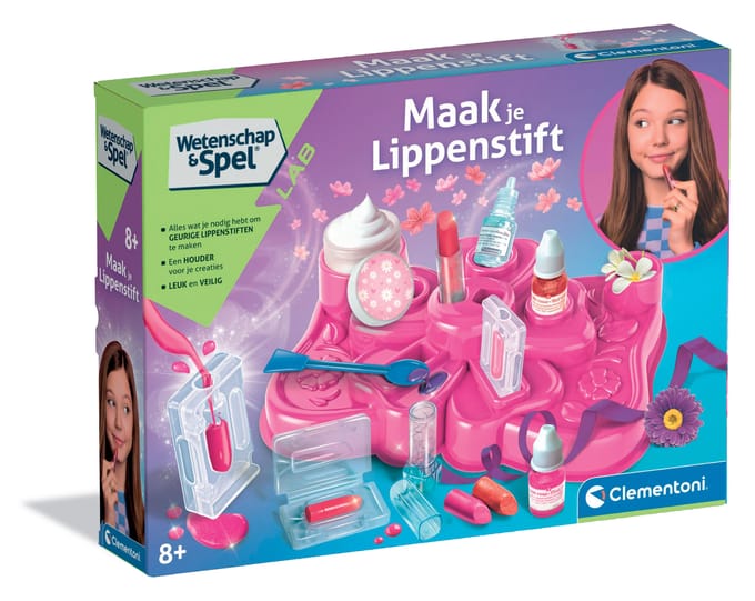 Clementoni Wetenschap & Spel - Lippenstift, wetenschappelijk laboratorium, experimenteerset voor kinderen, 8+ jaar, 66949