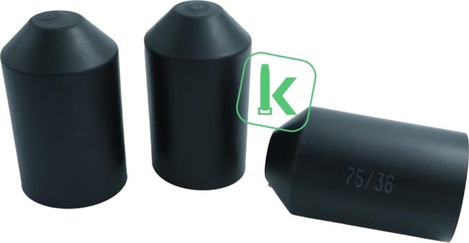 PRO-TIE® - Krimpkous Eindkap Einddop met Lijm 120-60 mm Zwart UV bestendig - PRO-TIE