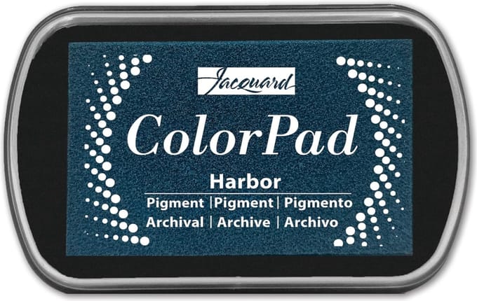 Jacquard kleur inktkussen pigment Harbor - langzaam drogend blauw.