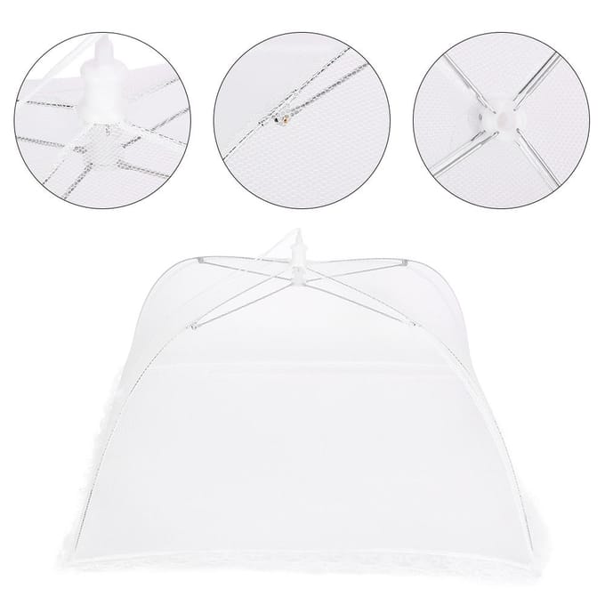 Parapluie alimentaire portable, pliable, pour pique-nique white