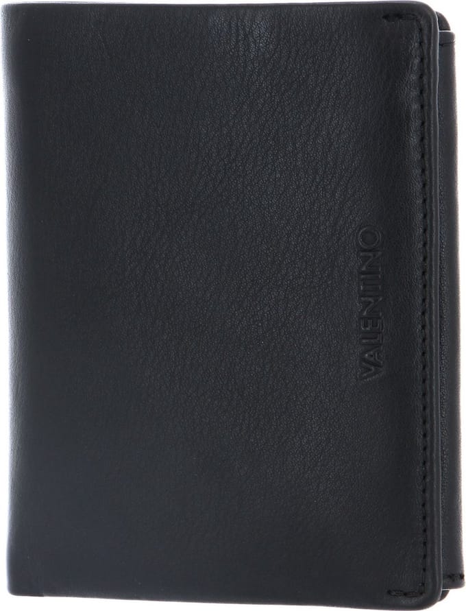 VALENTINO Leren Portemonnee David Men’s Wallet Nero Zwart