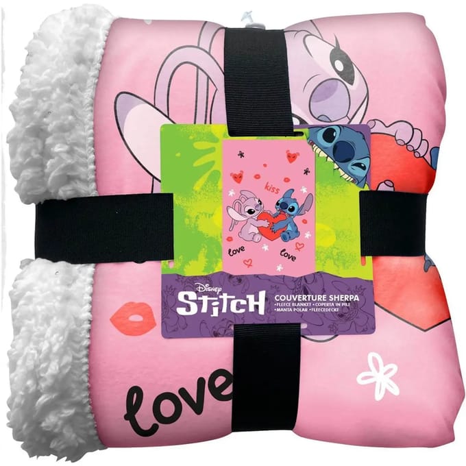 Sherpa deken Homadict Disney Stich & Angel