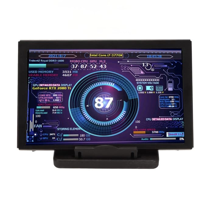 Moniteur de température d'ordinateur IPS 5 pouces Mini écran USB pour AIDA64 PC CPU RAM Capteur Panneau d'affichage pour