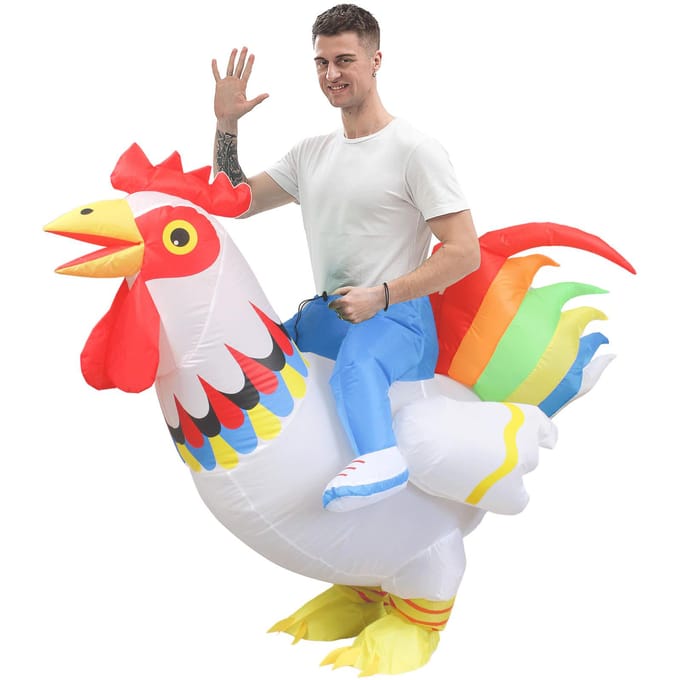 Haan opblaaspak, volwassen One size, 150-190cm