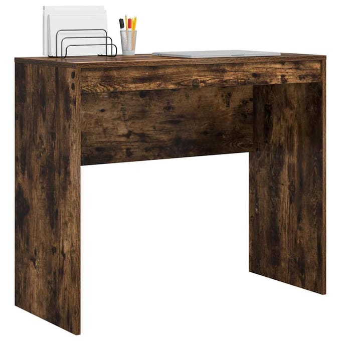 vidaXL - Bureau - Rook - Eiken - 90 - x - 40 - x - 76 - cm