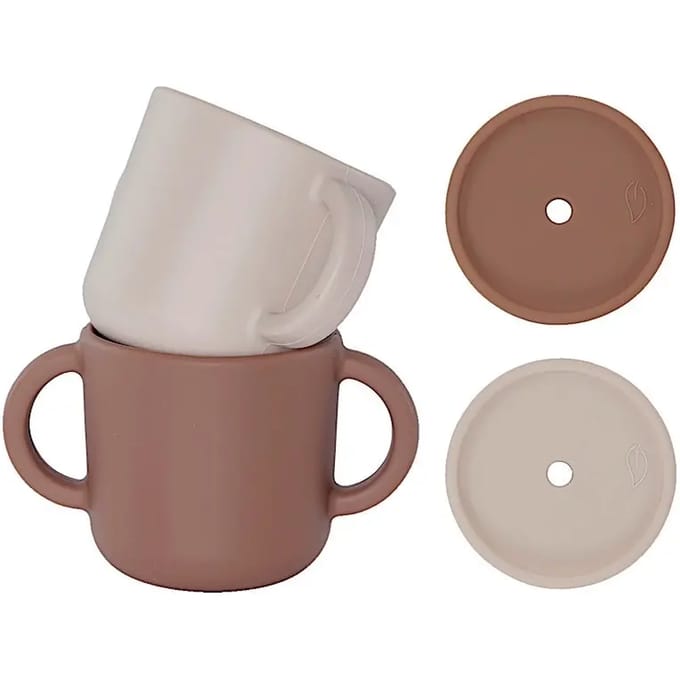 By lille vilde Siliconen Drinkbekers Set Van 2 Vintage & Blossom