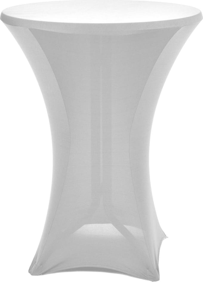 Statafelrok Stretch Style - Ø 85 cm - Wit