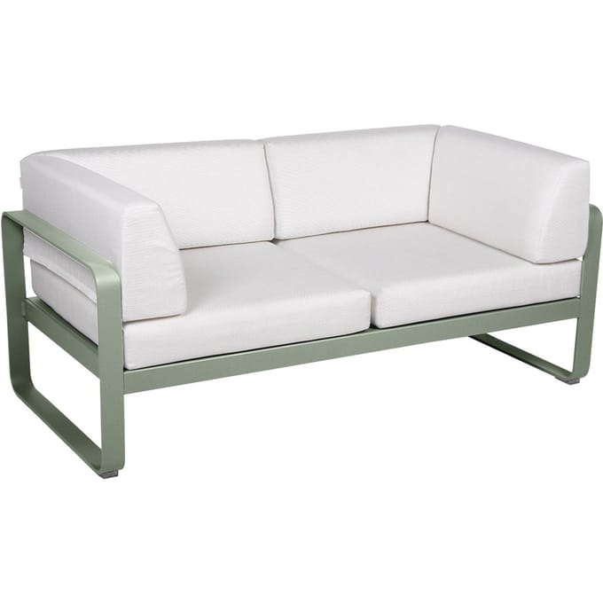 Fermob BELLEVIE club sofa 2 zits - 82 cactus mat - 81 witgrijs