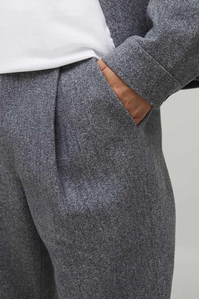 Straight Fit Brushed Trouser | Grey | Size XS