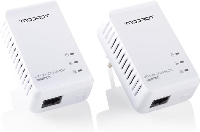PowerLAN Mini Adapter Kit - PLC Adapters - Netwerk Uitbreiden - 500 Mbps Snelheid - Compact Formaat - Wit