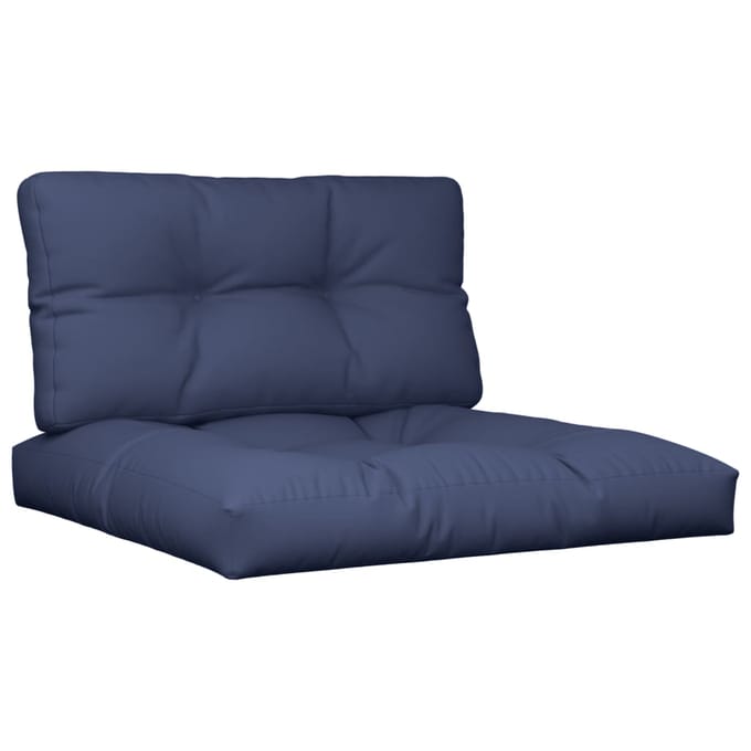 vidaXL - Palletkussens - 2 - st - stof - marineblauw