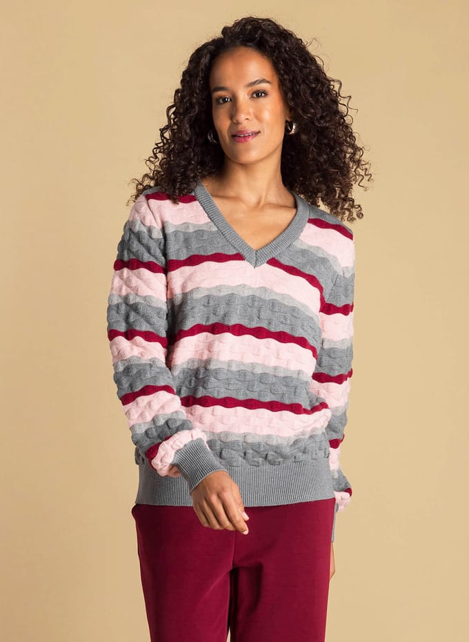 IVY BEAU Annalina Tops - Dark Grey/Multi-Colo - maat 42