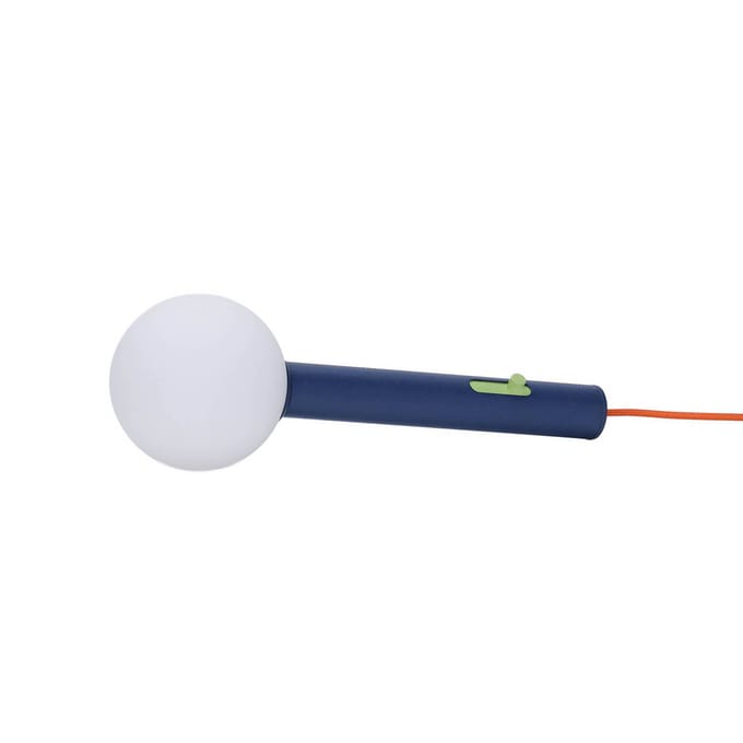 Hübsch LED wandlamp Talk, blauw/oranje, lengte 30 cm, ijzer/glas