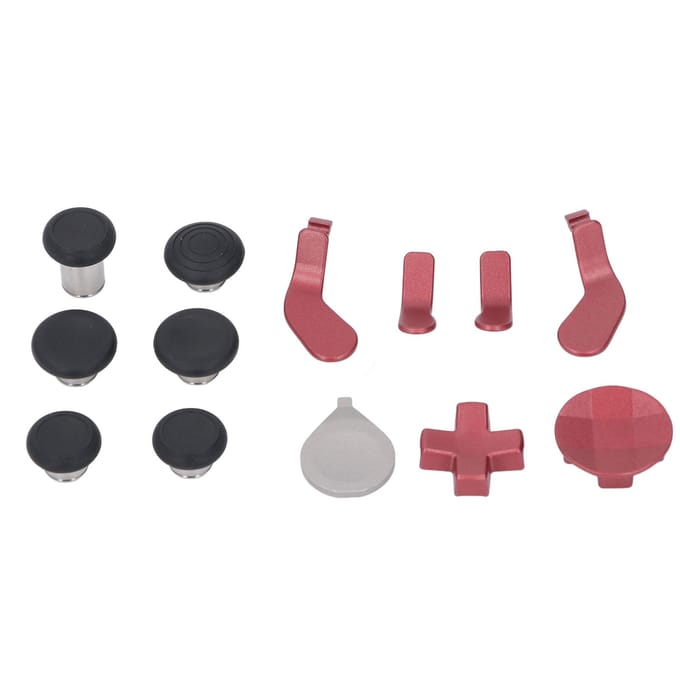 Jeu de joysticks pour manette Elite, en acier inoxydable et caoutchouc rouge