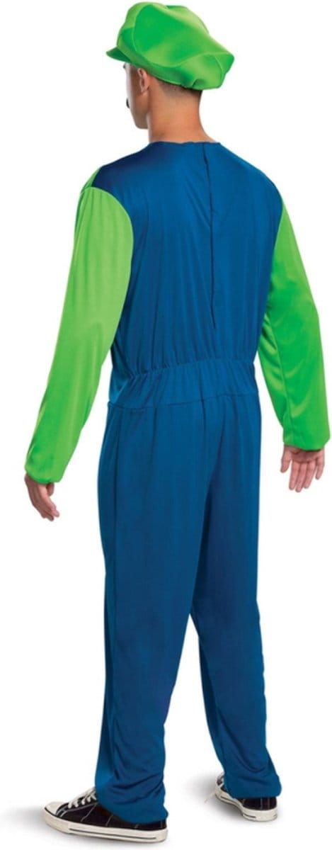 Nintendo Super Mario Brothers Luigi Classic Kostuum - M - Blauw/Groen