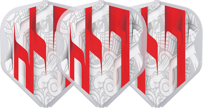L-Style EZ L1 Mamo Series White Clear White - Dart Flights