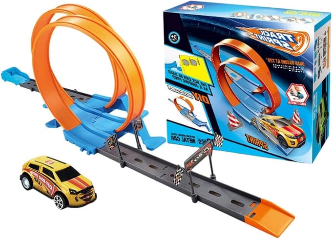 Flexibele Racebaan - Speelgoedauto Baan - Urenlang Speelplezier - Modulaire Baancombinaties - 27.6 cm - Multicolor