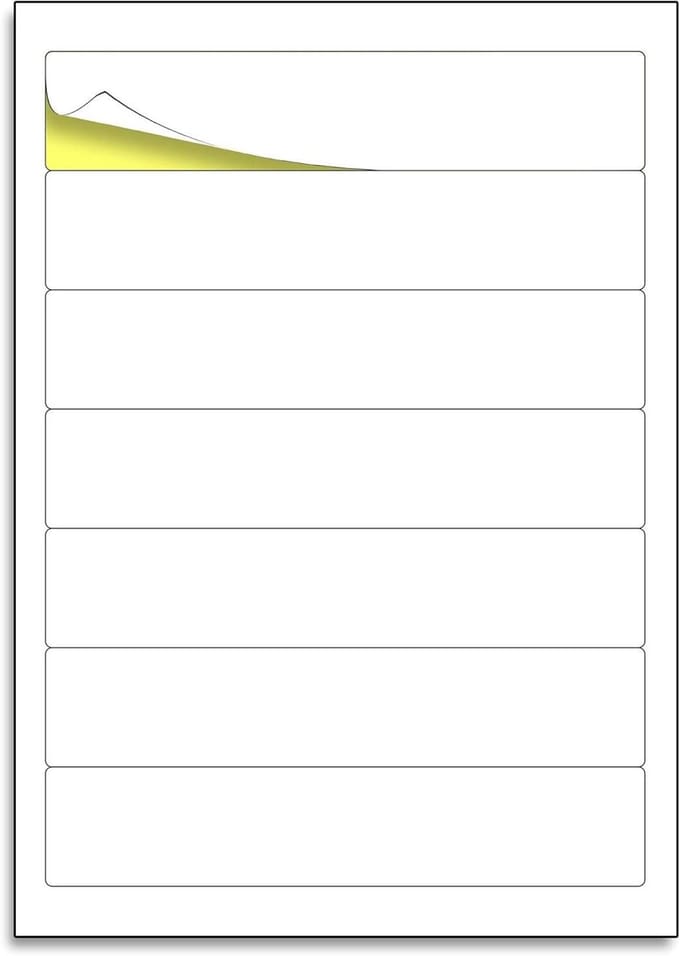 Allecto Plus - Printbare witte bestandslabels - 7 per vel - 150 vellen - A4 zelfklevende stickers - 192 x 38mm