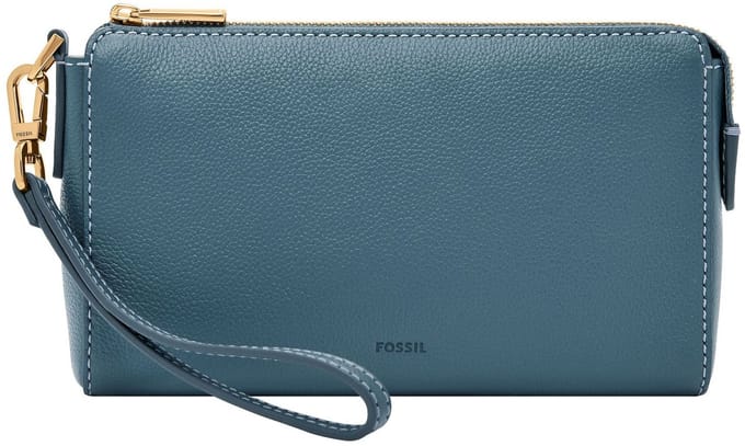 FOSSIL Polstas Utensil zak Gift Wristlet Drizzle Blauw