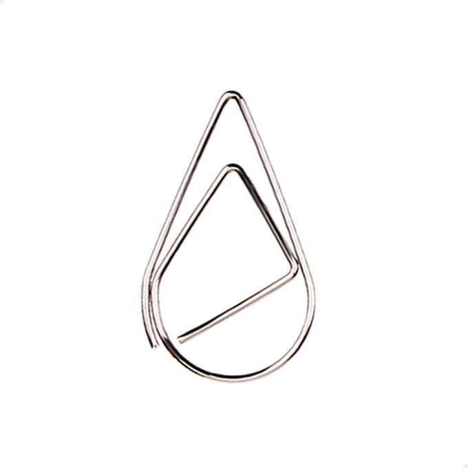 Paperclip druppel 25 mm | Zilver | 100 stuks