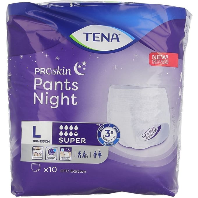 Tena ProSkin Pants Night Super Large - 10 Stuks