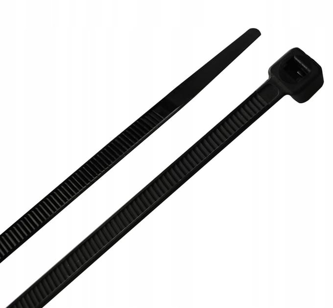 Kabelbinders Zwart UV 4,8x200mm - 100 stuks