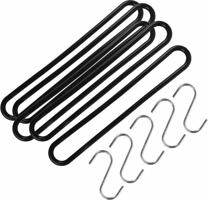 Talen Tools Spanrubbers met S-haken - 15x stuks - voor dekzeilen - 25 cm