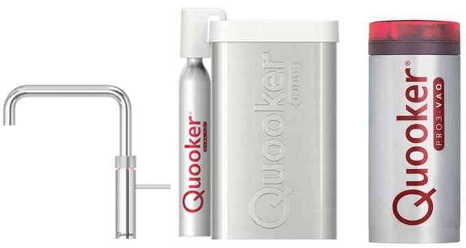 Quooker Cube Fusion Square RVS met Pro3-VAQ Boiler