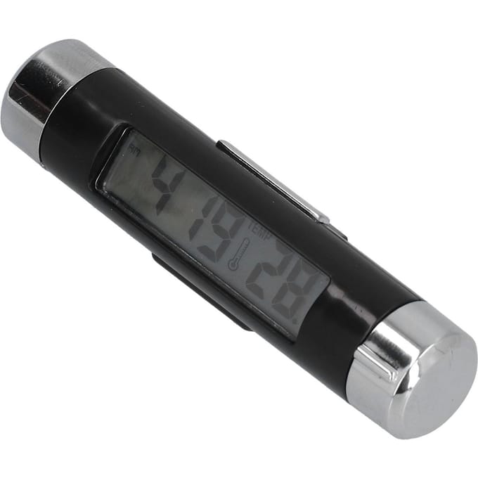 K01 Auto Thermometer Batterijgevoed Multifunctioneel Lichtgevend LCD Auto Dashboard Klok black