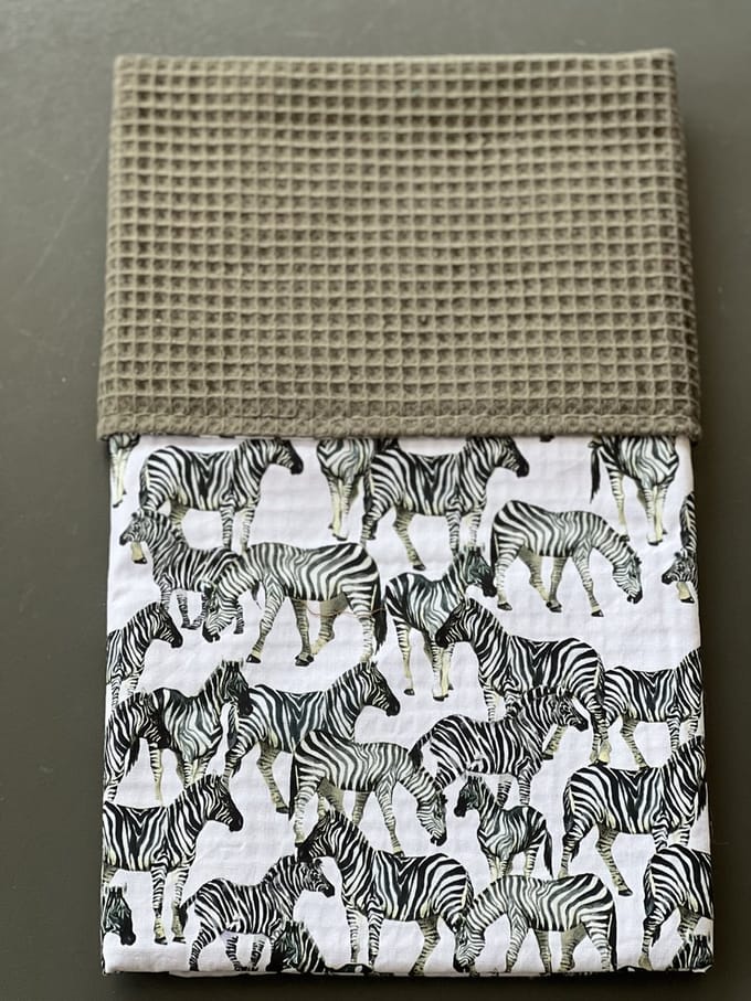 baby deken kinderwagen deken wieg deken legergroen zebra 60 x 90 cm