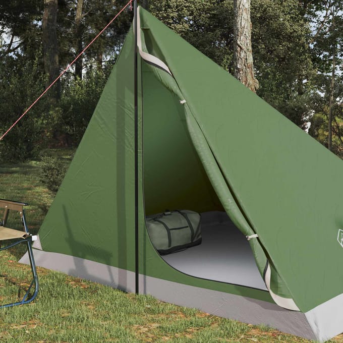 vidaXL - Backpacking - Tent - 4-persoons - Groen - 185T - Polyester - met - PU - Coating