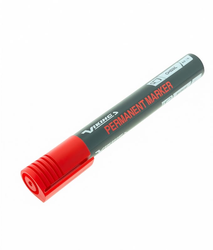 Viking - Permanent Marker Rood - Beitelpunt 1-5 mm - Watervast